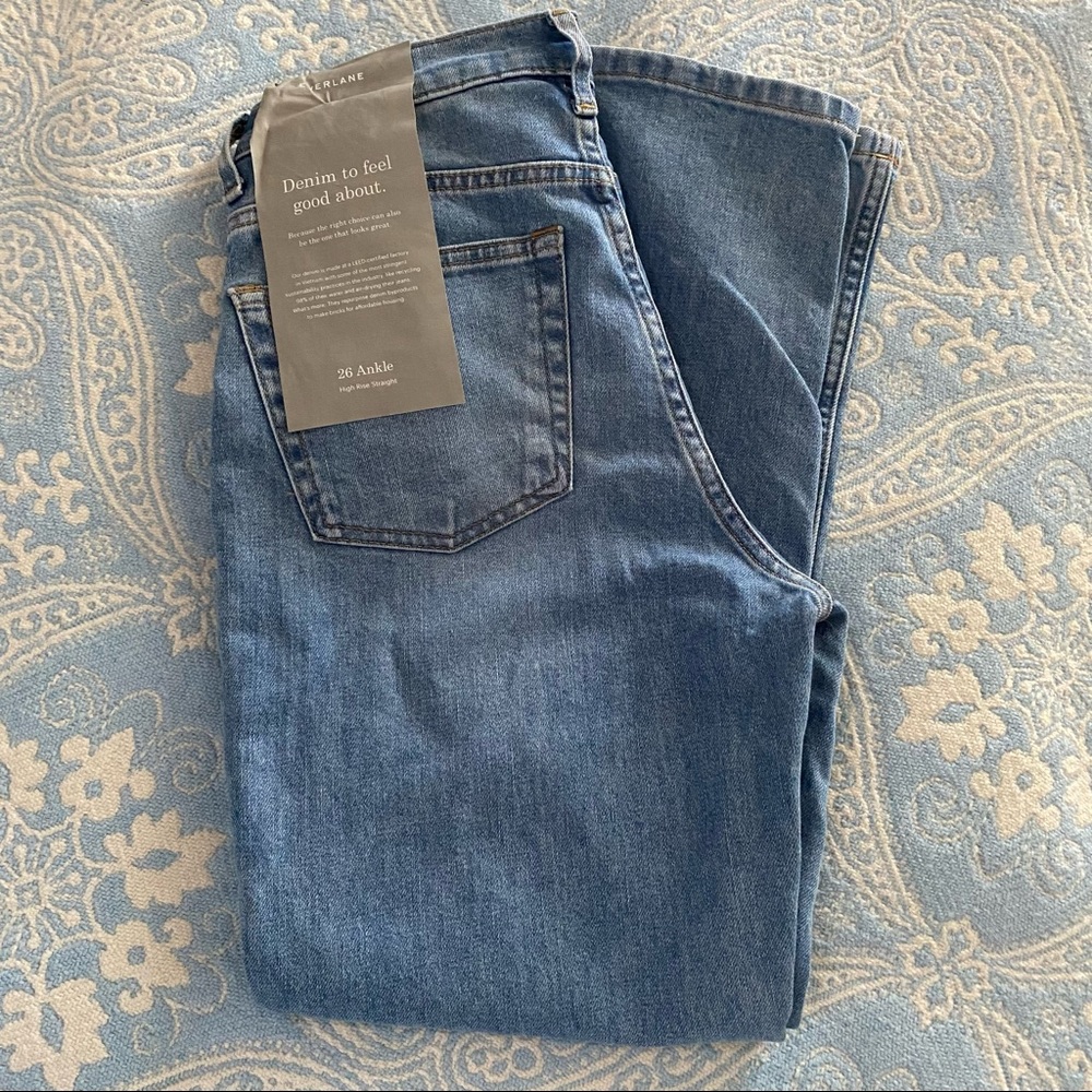 Everlane High rise Straight Ankle Jeans, Never worn!